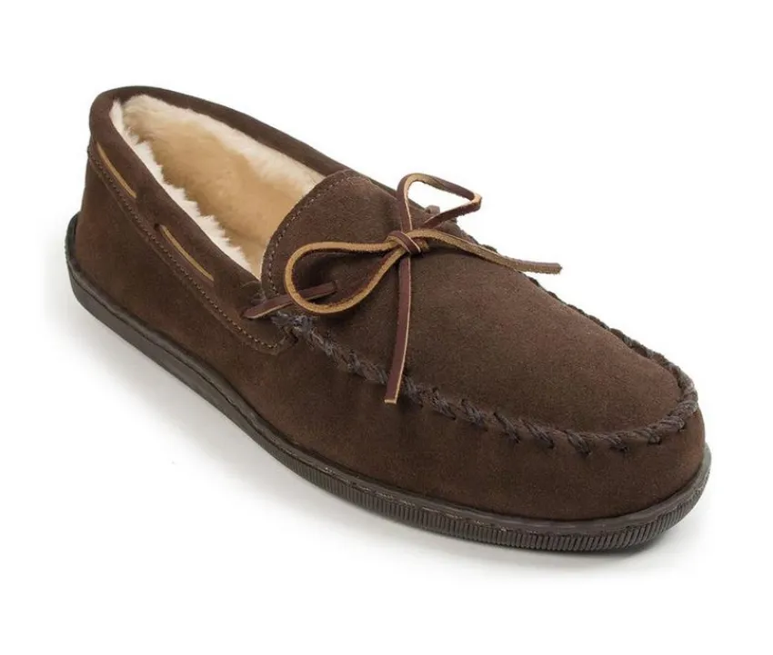 Minnetonka Men's|Slippers>Pile Lined Hardsole Slippers