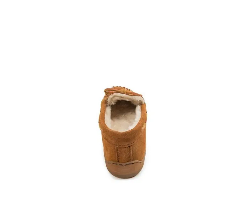 Women's Pile Lined Hardsole Moccasins|Minnetonka Clearance
