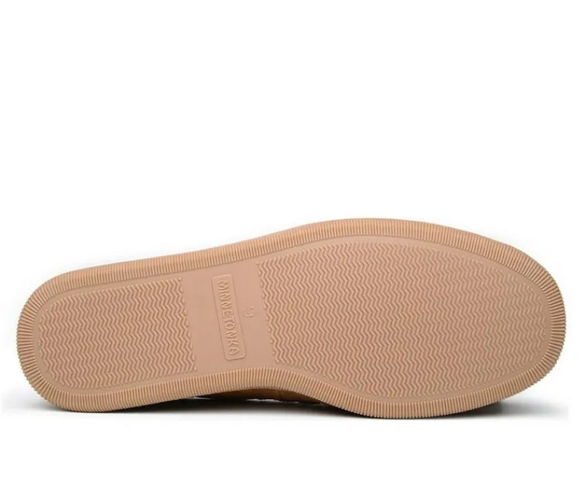 Women's Pile Lined Hardsole Moccasins|Minnetonka Clearance