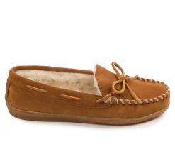 Minnetonka Slippers|Slippers>Women's Pile Lined Hardsole Moccasins