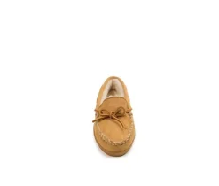 Women's Pile Lined Hardsole Moccasins|Minnetonka Clearance