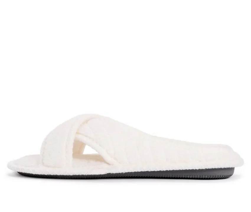 MUK LUKS Slippers|Slippers>Ada Micro Chenille Criss Cross Slippers