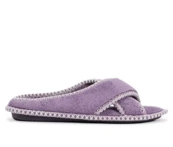 MUK LUKS Slippers|Slippers>Ada Micro Chenille Criss Cross Slippers