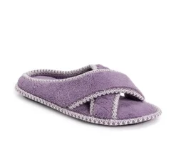MUK LUKS Slippers|Slippers>Ada Micro Chenille Criss Cross Slippers