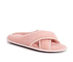 Ada Micro Chenille Criss Cross Slippers|MUK LUKS Clearance