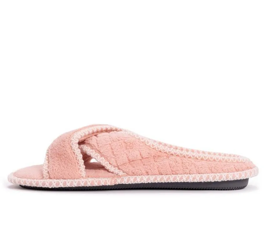 Ada Micro Chenille Criss Cross Slippers|MUK LUKS Clearance