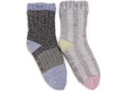 MUK LUKS Socks>Color Blocked Sweater Cabin Socks Socks