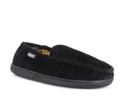 Cordurory Moccasin with Flannel Lining Slippers|MUK LUKS