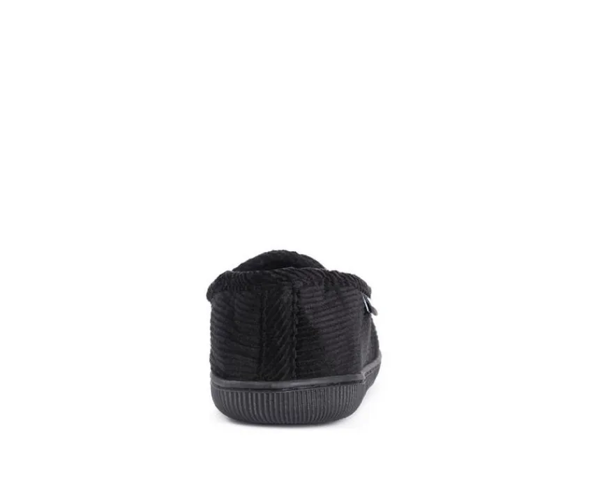 Cordurory Moccasin with Flannel Lining Slippers|MUK LUKS
