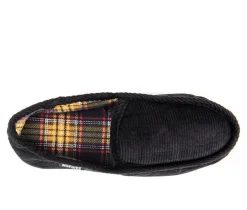 Cordurory Moccasin with Flannel Lining Slippers|MUK LUKS