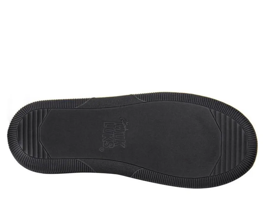 Cordurory Moccasin with Flannel Lining Slippers|MUK LUKS