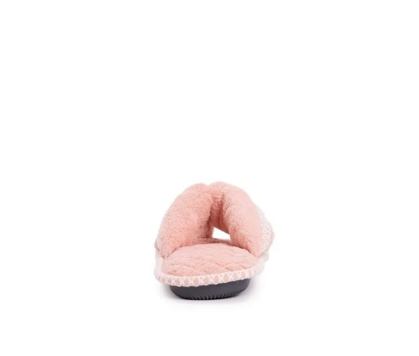 MUK LUKS Slippers|Slippers>Darlene Micro Chenille Thong Slippers