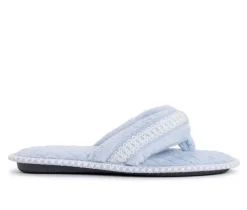 MUK LUKS Slippers|Slippers>Darlene Micro Chenille Thong Slippers