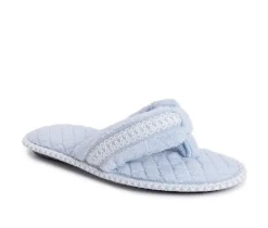 MUK LUKS Slippers|Slippers>Darlene Micro Chenille Thong Slippers