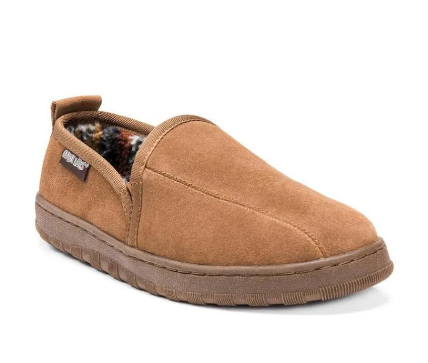 MUK LUKS Men's|Slippers>Eric Printed Berber Suede Slippers