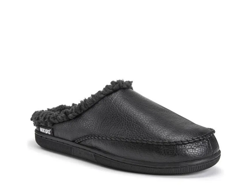 MUK LUKS Men's|Slippers>Men's Faux Leather Clog Slippers