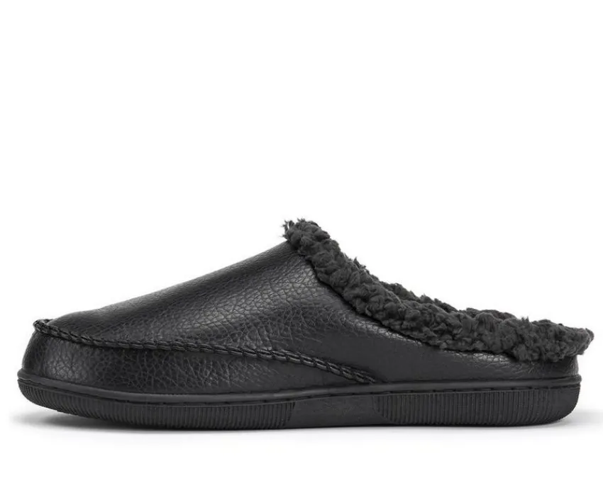 MUK LUKS Men's|Slippers>Men's Faux Leather Clog Slippers