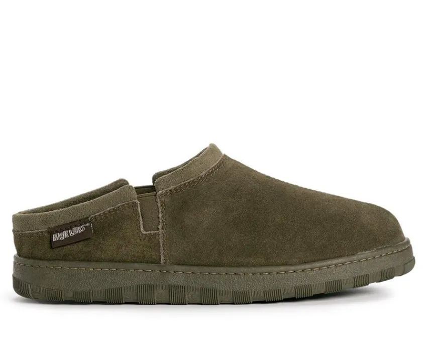MUK LUKS Men's|Slippers>Men's Matt Printed Berber Suede Clog Slippers