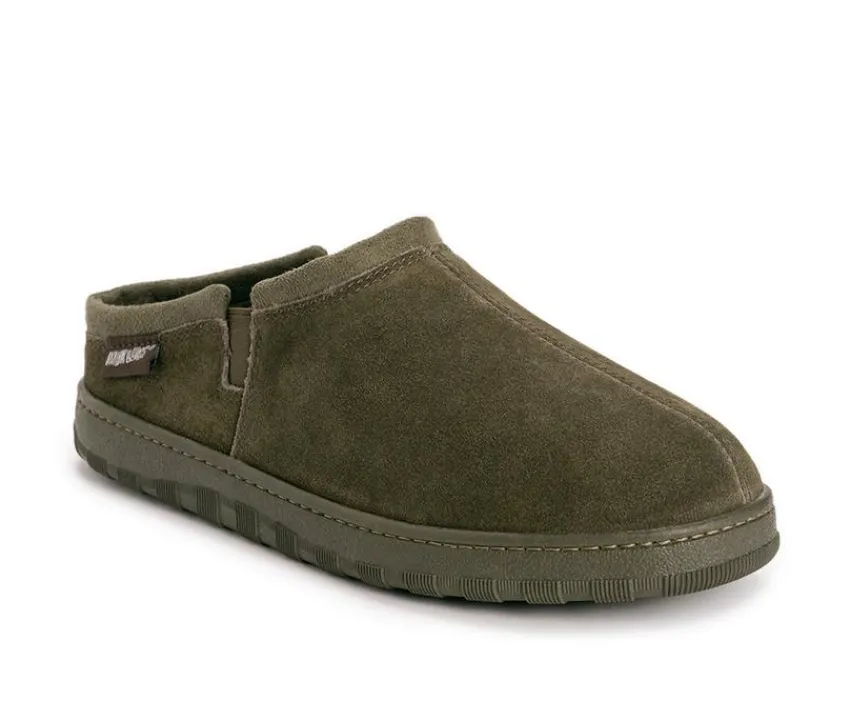 MUK LUKS Men's|Slippers>Men's Matt Printed Berber Suede Clog Slippers
