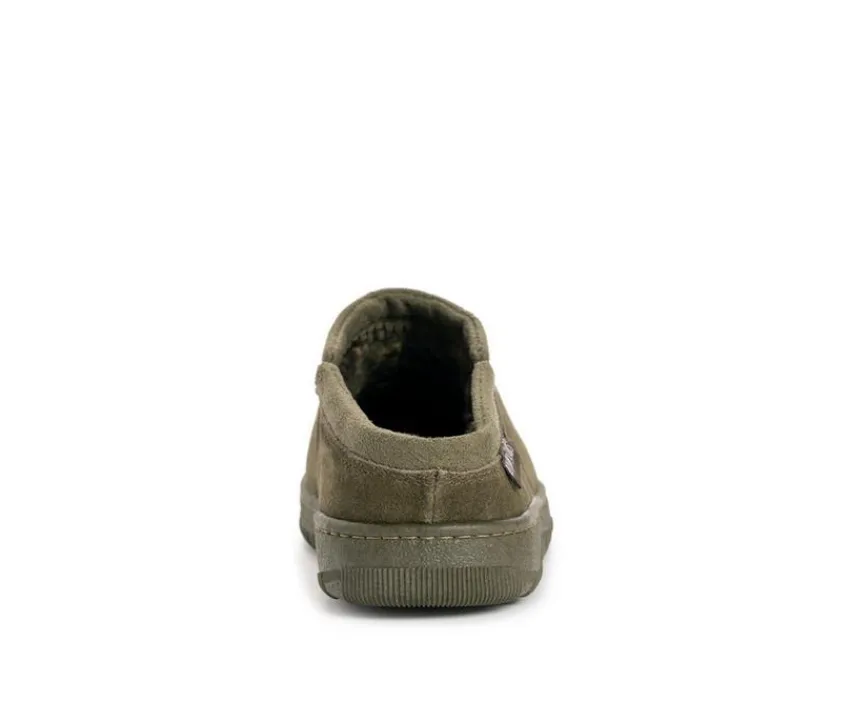 MUK LUKS Men's|Slippers>Men's Matt Printed Berber Suede Clog Slippers