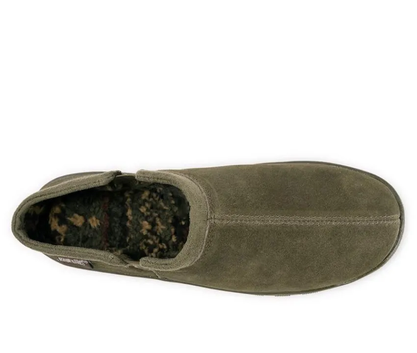 MUK LUKS Men's|Slippers>Men's Matt Printed Berber Suede Clog Slippers