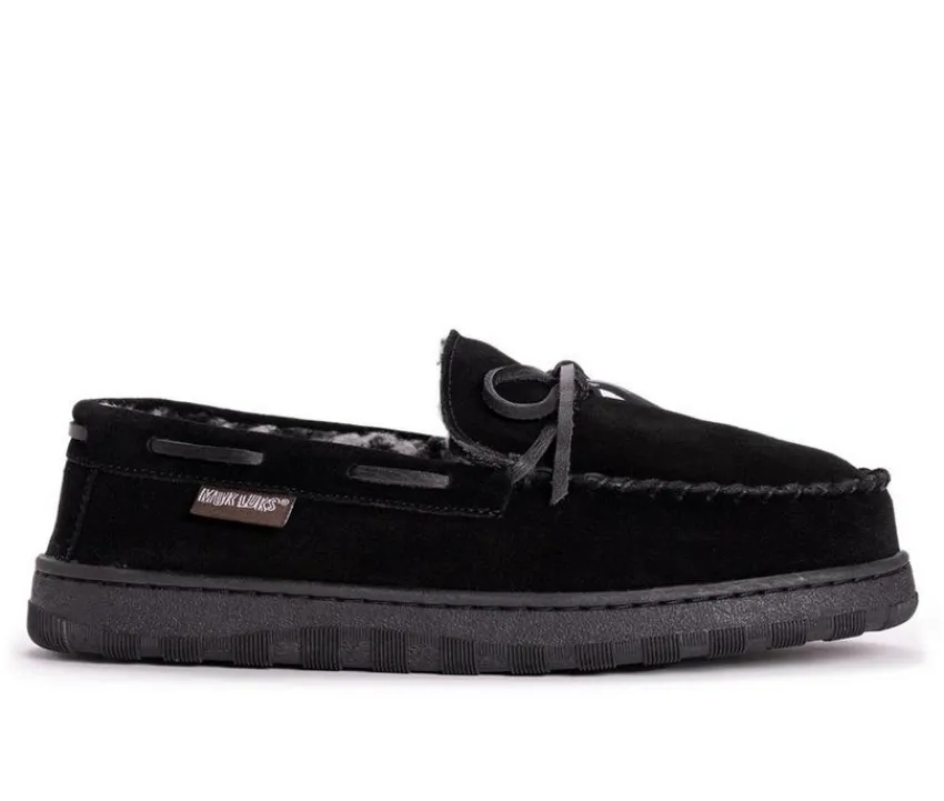 MUK LUKS Men's|Slippers>Men's Paul Printed Berber Suede Moccasins