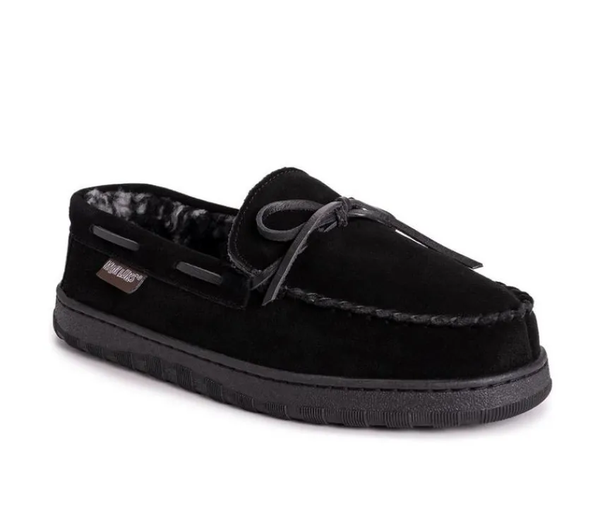 MUK LUKS Men's|Slippers>Men's Paul Printed Berber Suede Moccasins