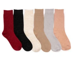 MUK LUKS Socks>Microfiber Boot Socks 6 Pack Socks
