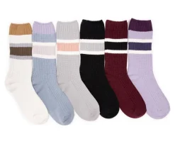 MUK LUKS Socks>Microfiber Boot Socks 6 Pack Socks