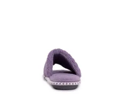 Sally Micro Chenille Open Toe Scuff Slippers|MUK LUKS Clearance