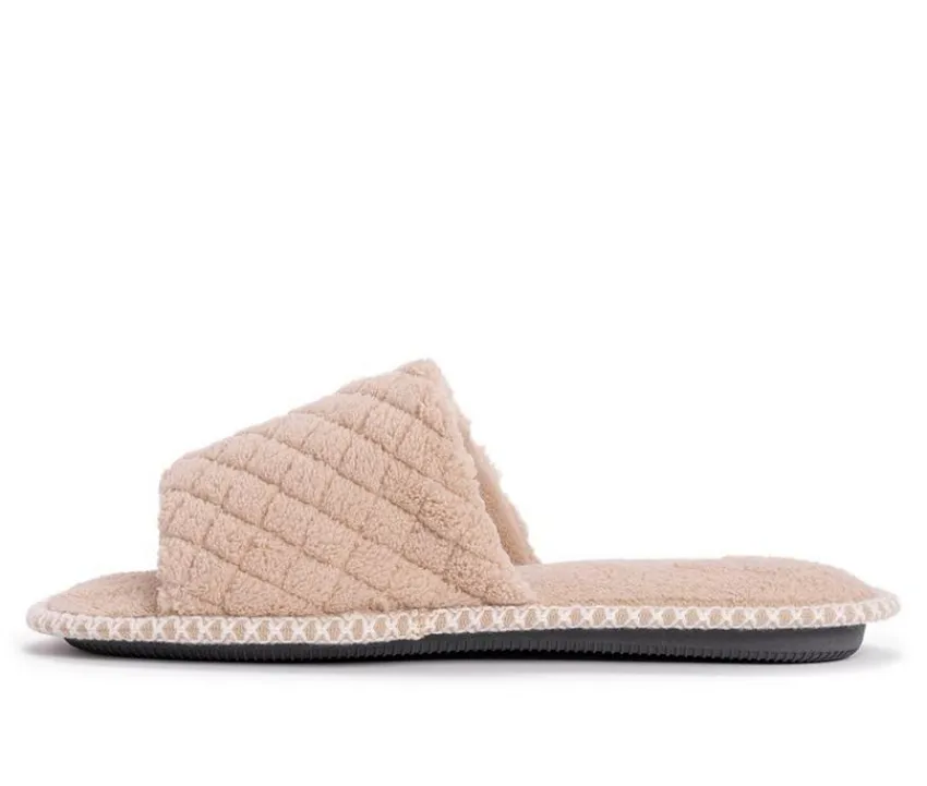 MUK LUKS Slippers|Slippers>Sally Micro Chenille Open Toe Scuff Slippers