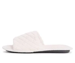 Sally Micro Chenille Open Toe Scuff Slippers|MUK LUKS Clearance