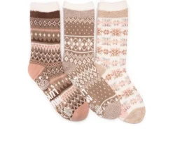 MUK LUKS Socks>Tall Cozy Lined Lounge Sock 3 Pack Socks