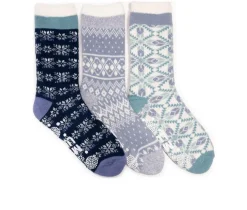 MUK LUKS Socks>Tall Cozy Lined Lounge Sock 3 Pack Socks