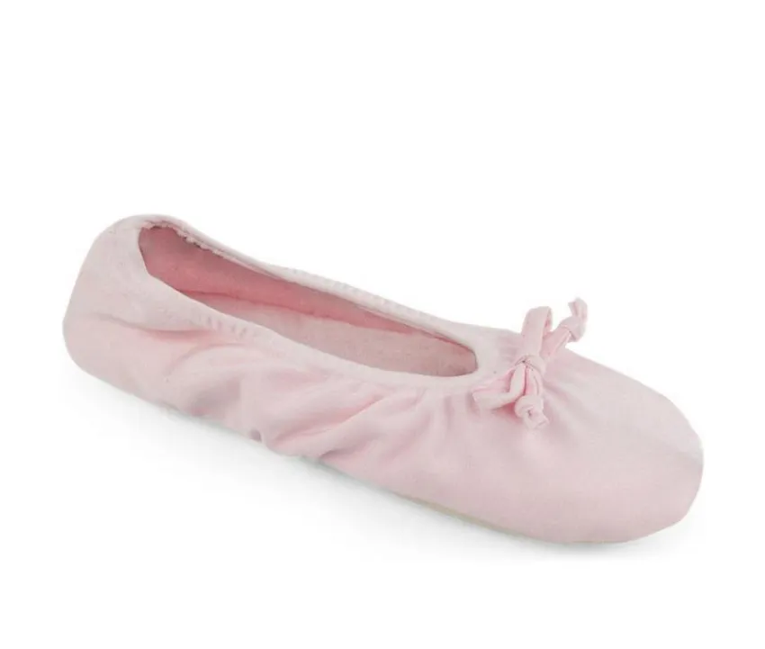 Women's Stretch Satin Ballerina Slipper|MUK LUKS Clearance