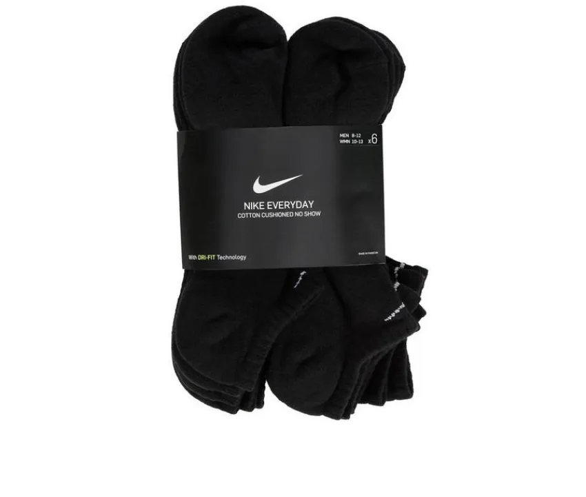 Nike Socks>Men's 6 Pair Cushioned No Show Socks