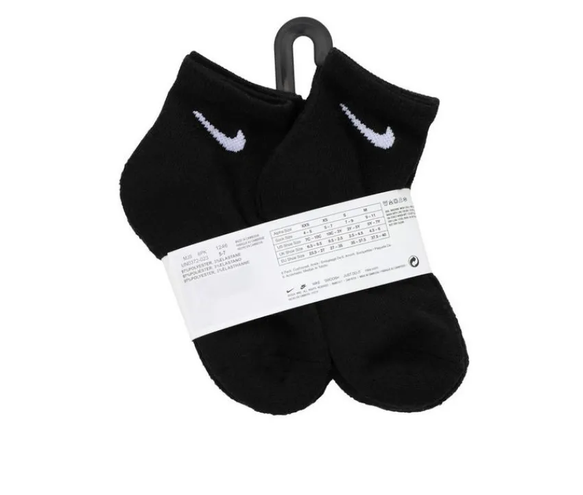 6P Youth Cushioned Quarter Socks|Nike Outlet
