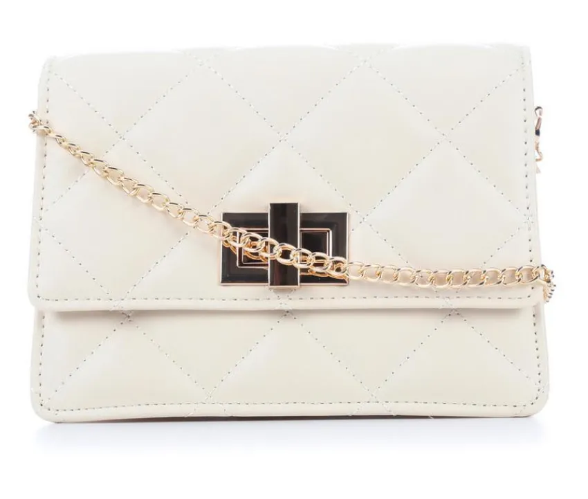 Quilt Metal Latch Crossbody Handbag|Olivia Miller Clearance
