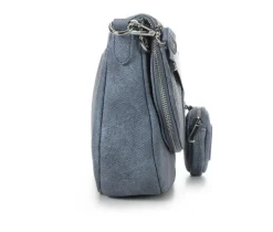 Denim Crescent Shoulder Handbag|Sam & Libby New
