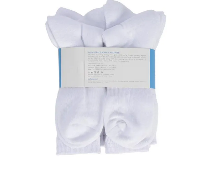 6 Pair Comfort Cushioned Crew Socks|Sof Sole Online