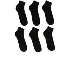6 Pair Comfort Cushioned Quarter Socks|Sof Sole Outlet