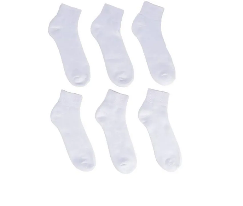 6 Pair Comfort Cushioned Quarter Socks|Sof Sole Online