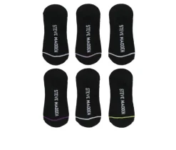 6 Pack SM Logo Sneaker Liner HC Socks|Steve Madden Clearance