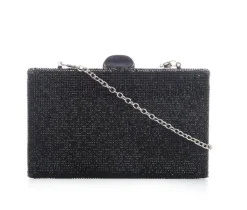 Silver Glitter Clutch With Strap|Vanessa Sale