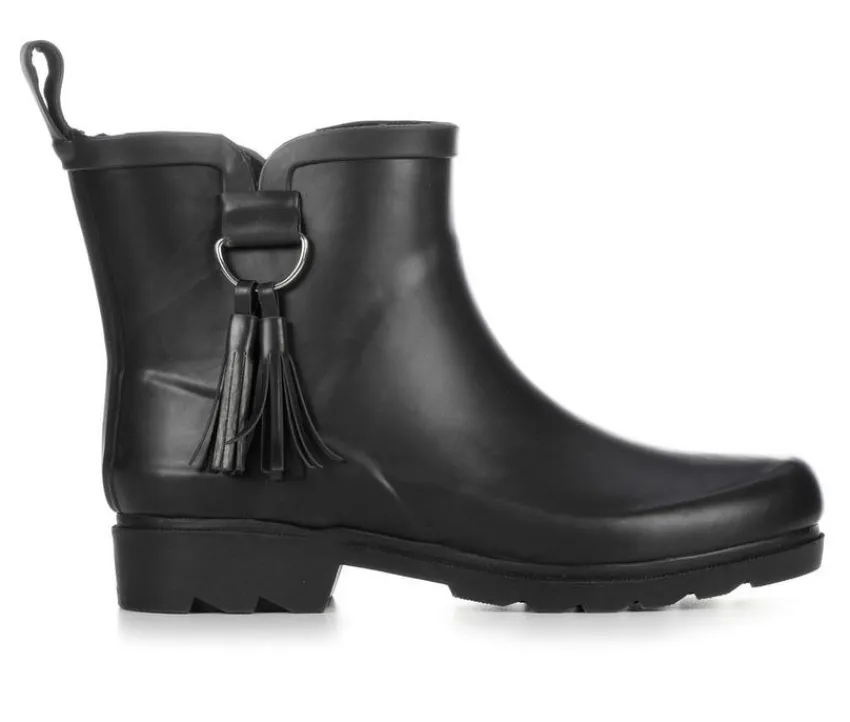Capelli New York Boots & Booties>Women's Matte Solid Rain w/ Tassel Rain Boots