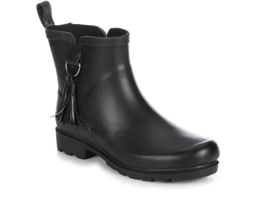 Capelli New York Boots & Booties>Women's Matte Solid Rain w/ Tassel Rain Boots