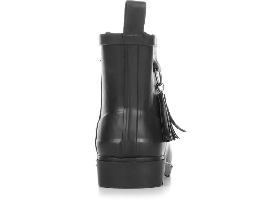 Capelli New York Boots & Booties>Women's Matte Solid Rain w/ Tassel Rain Boots