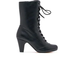 Women's Claire Lace Up Mid Calf Booties|Chelsea Crew Discount
