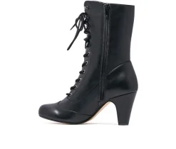 Women's Claire Lace Up Mid Calf Booties|Chelsea Crew Discount