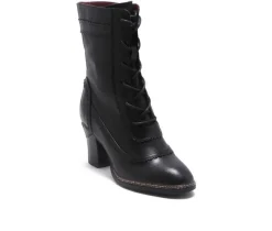 Women's Glimpse Mid Calf Lace Up Heeled Boots|Chelsea Crew Outlet